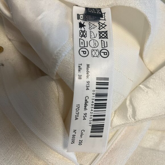 Massimo Dutti Studio NWT Wide Leg Linen Trousers, Sz 6 - Picture 8 of 8